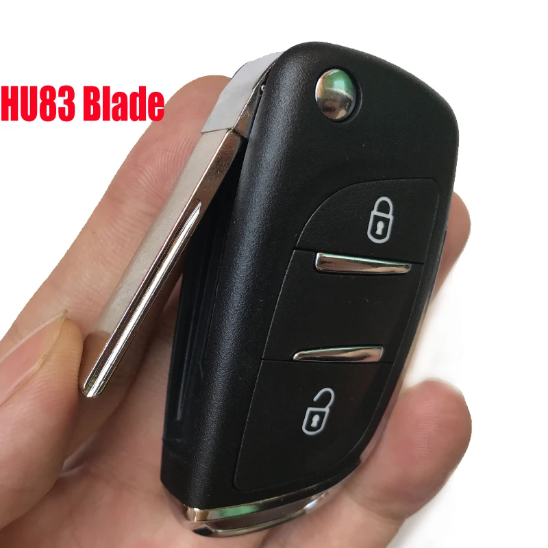 2 кнопки 433 МГц удаленный ключ для Peugeot 208 207 307 308 408 модифицированный автомобильный