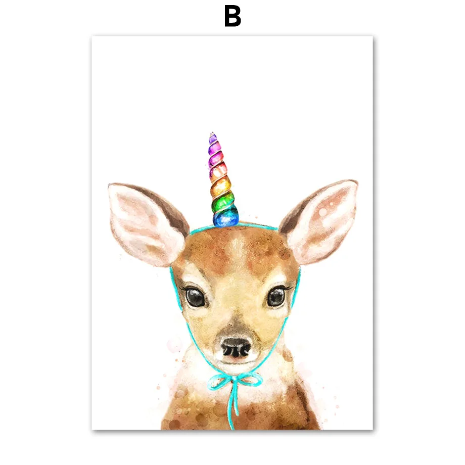 Deer-Tiger-Monkey-Slot-Fox-Bear-Koala-Wall-Art-Canvas-Painting-Nordic-Posters-And-Prints-Wall (2)