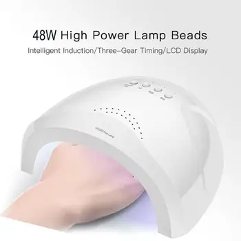

30 LED Light Lamp Nail Manicure Drying Tool 48W Painless Nail Dryer USB Surface Cooling Hole Light Gel Polish Curing UV Lamp