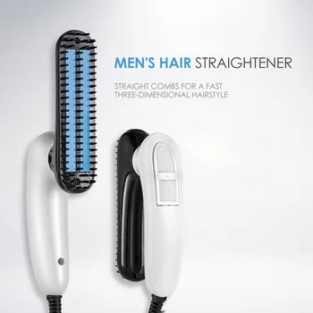

Electric Men Beard Hair Comb Foldable 360 Rotating Straightener Portable Safety Tool Men Using Kit Curler Hair Care Comb