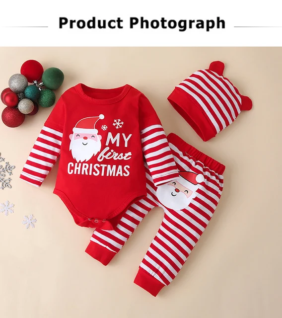 Pagliaccetto Neonato Natale - Costume Babbo Natale, My First Christmas, 0-18 Mesi - Foto 7