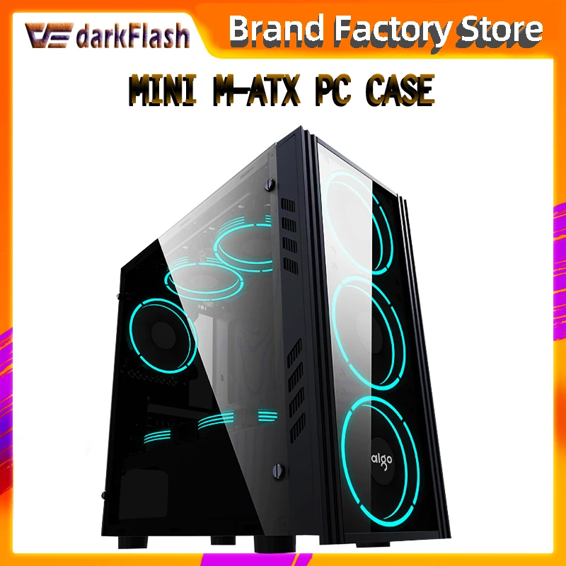 Aigo Small Desktop Computer Case Dustproof Pc Gamer Completo