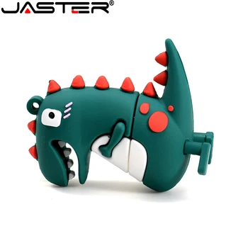 

JASTER cute cartoon portable green dinosaur 2.0USB external storage 4GB 8GB 16GB 32GB 64GB 128GB flash drive memory stick