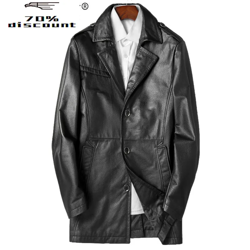 

Leather Jacket Autumn Winter Jacket Men Genuine Cow Leather Jackets Windbreaker Coat Chaqueta Hombre P-ZHC2003F MY2326