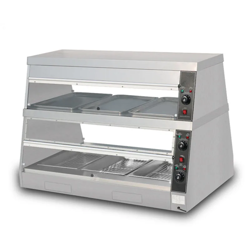 

2.4kw Commercial food display cabinets Front and rear double layer 1.2 m insulation moisturizing cabinet Food insulation