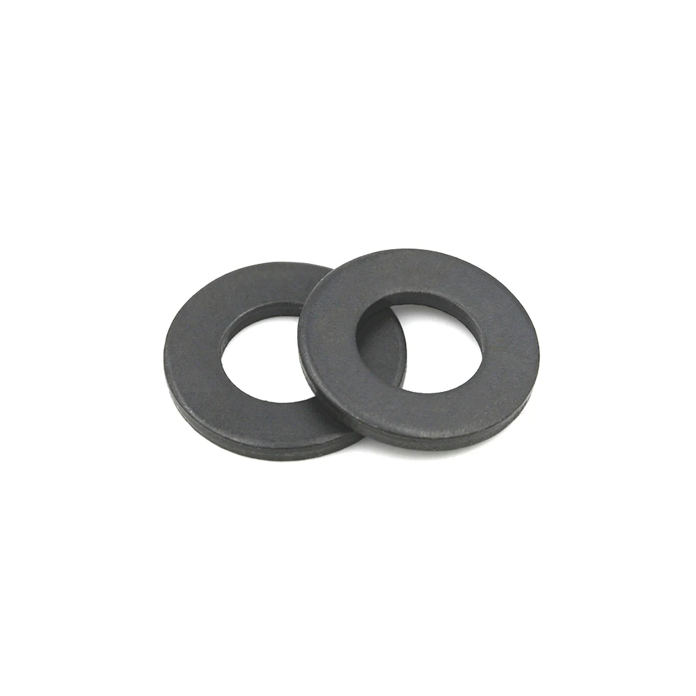 Плоская шайба из углеродистой стали белая оцинкованная или черная окислительная