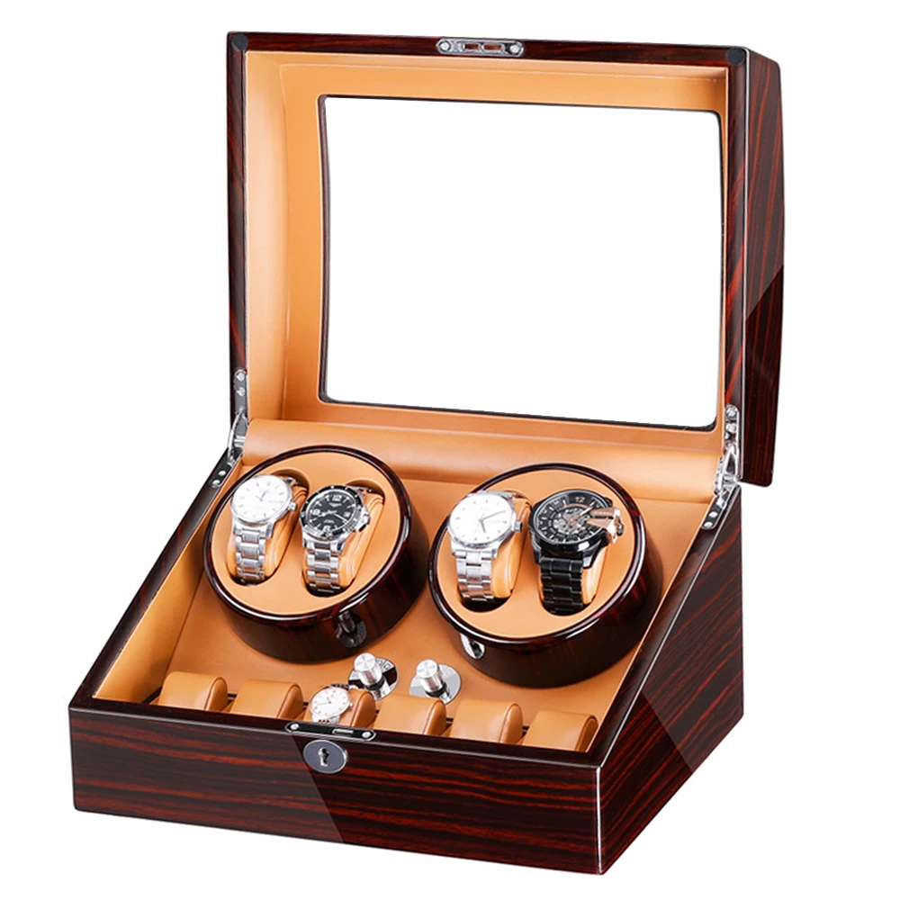 

Light Watch Winder for Automatic Watches New Version 4+6 Wooden Watch Accessories Box Watches Storage Collector watch shaker