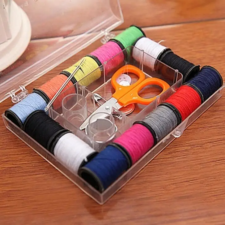 12 Needle Portable Mini Travel Household Sewing Box Set Sewing Kit Storage Bags Sundries Organizer Home Tools EJ878479 