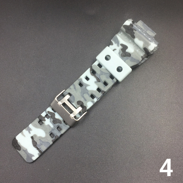 Strap For Casio G-Shock GA-110 100 GA-200 GD-120 GW-8900 GR-8900 GLS100 Resin Camouflage Replacement Rubber Watch Band