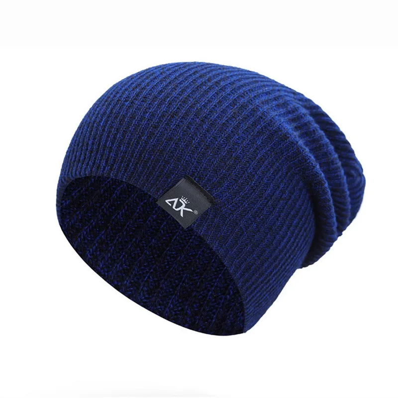 Шапка бини, полосатая вязаная шапка, карамельная мужская шапка, уличная хип-хоп шерстяная шапка, зимние шапки czapka zimowa, зимние шапки для женщин - Цвет: 6