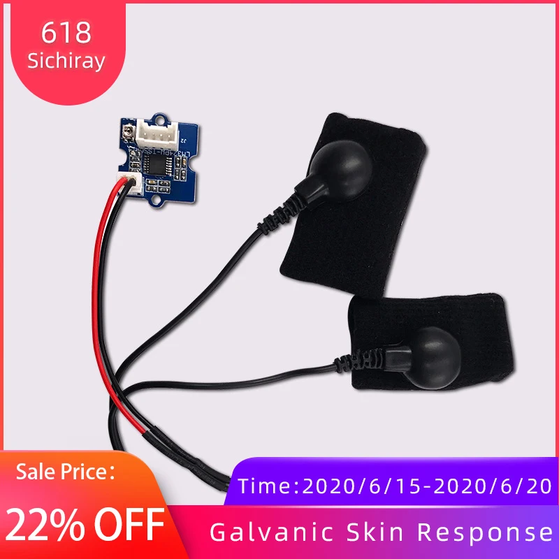 Sensor de Resposta da Pele Gsr-sudorese do Sensor Mensurável da Condutividade da Resistência da Pele Galvânica Atual Suite Sensor
