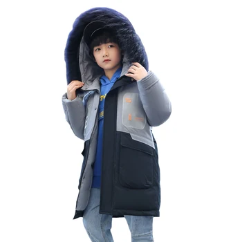 

-30 Degrees Winter Boys jacket Children Down Outerwear parka Thicken Teenage clothes Boy Snowsuit Coat Kids Clothes 5-12 Years