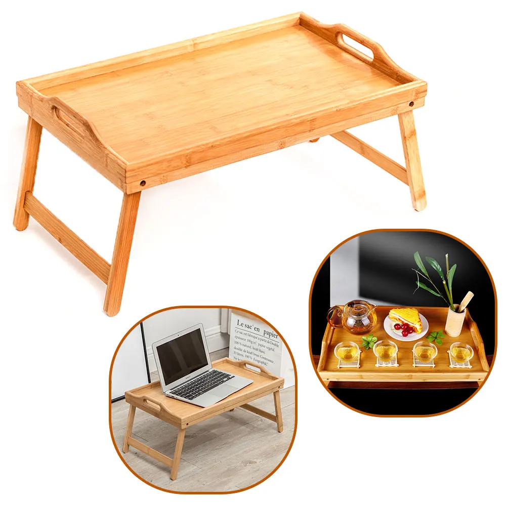 Wooden Folding Laptop Table Breakfast Serving Bed Trays Adjule Wooden Folding Laptop Table Breakfast