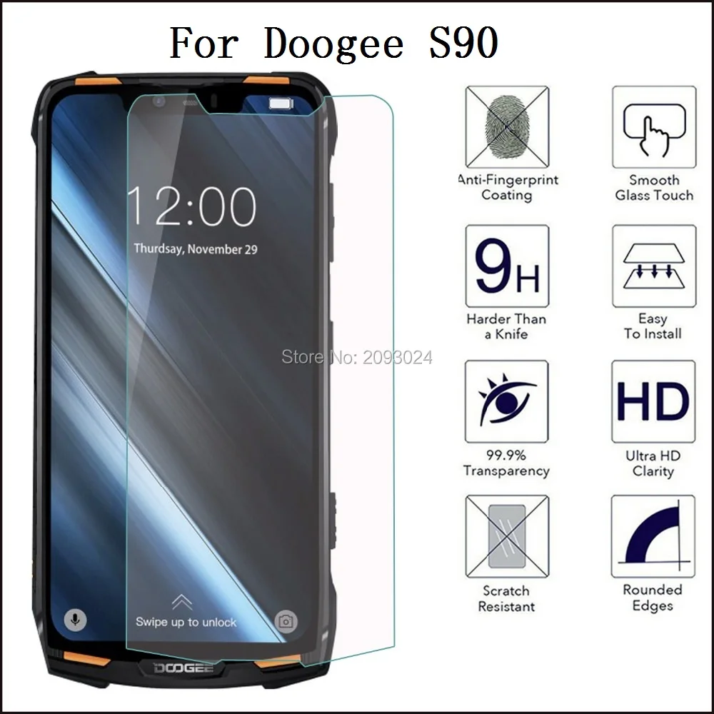 5 шт. закаленное стекло Для Doogee S90 6 18 &quotЗащитная пленка для экрана IP68 чехол защиты