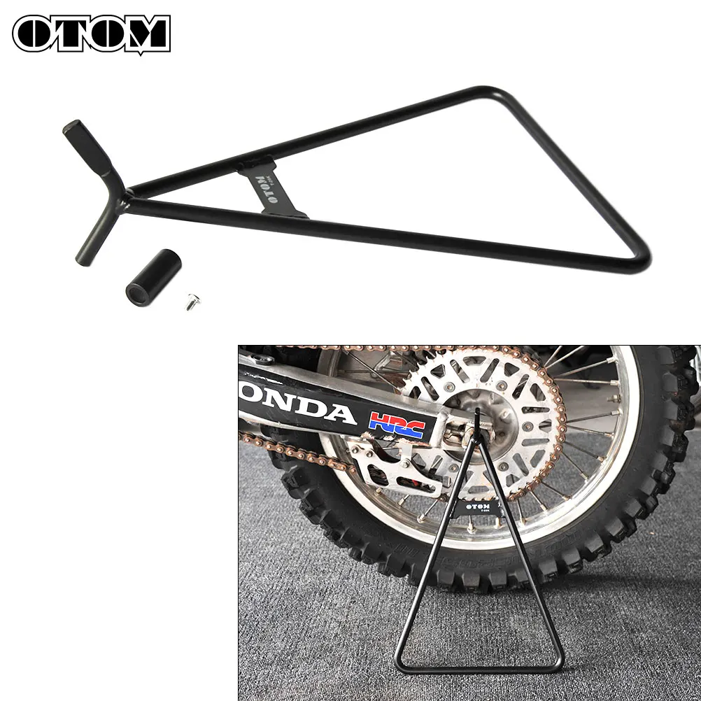 OTOM Motorcycle Triangle Stand Tripod Side Brace Support Steel Baking Paint For HONDA KTM YAMAHA KAWASAKI SUZUKI Universal Parts |