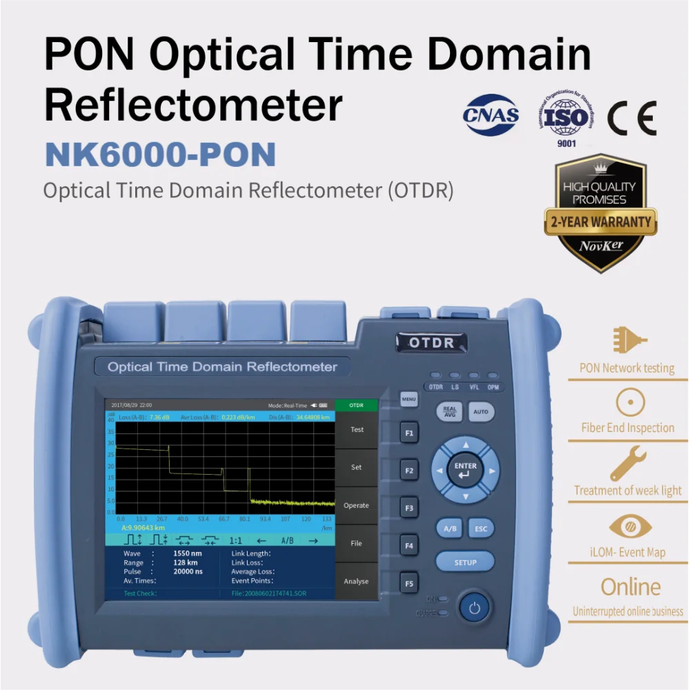 Бесплатная доставка оригинальный отражатель времени Novker NK6000 PON OTDR FTTH GPON сетевое