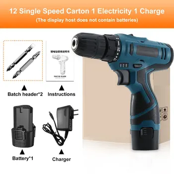 

12V Electric Screwdriver Cordless Drill kit Wireless Power Driver Lithium Battery high Speed Electric Drill with Accessories