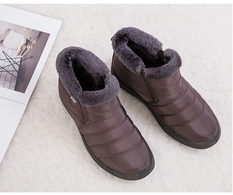 Зимняя обувь; женские водонепроницаемые ботинки; женские теплые зимние ботинки на меху; зимние ботинки без застежки; женские плюшевые ботинки унисекс