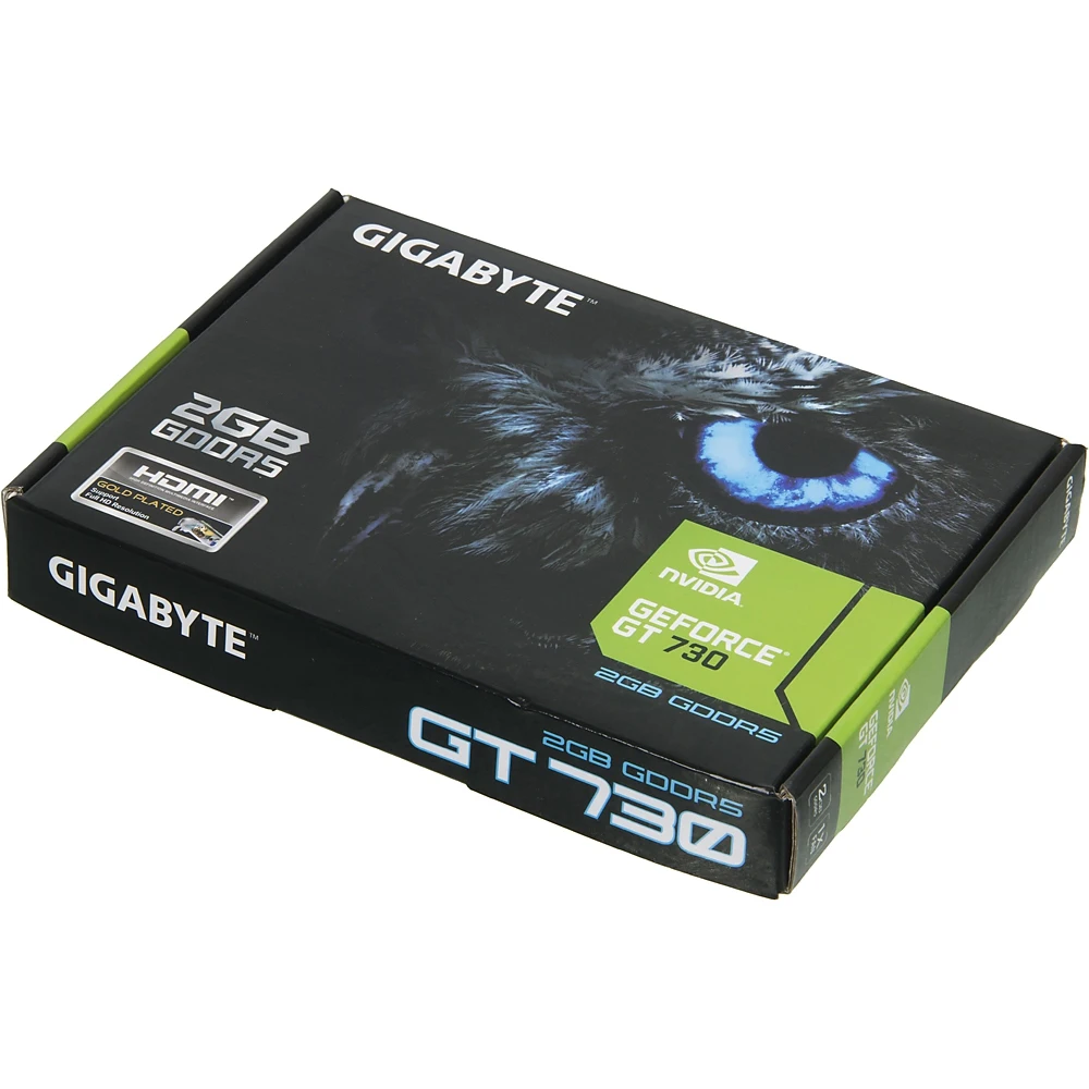 Видеокарта Gigabyte PCI-E GV-N730D5-2GL NV GT730 2048Mb 64b GDDR5 902/5000 DVIx1/HDMIx1/HDCP Ret low