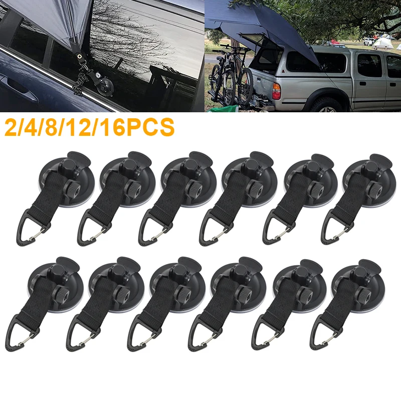 Ventosas De Succión Fuerte Para Coche – Ganchos De 360° Para Camping, Toldos Y Más
