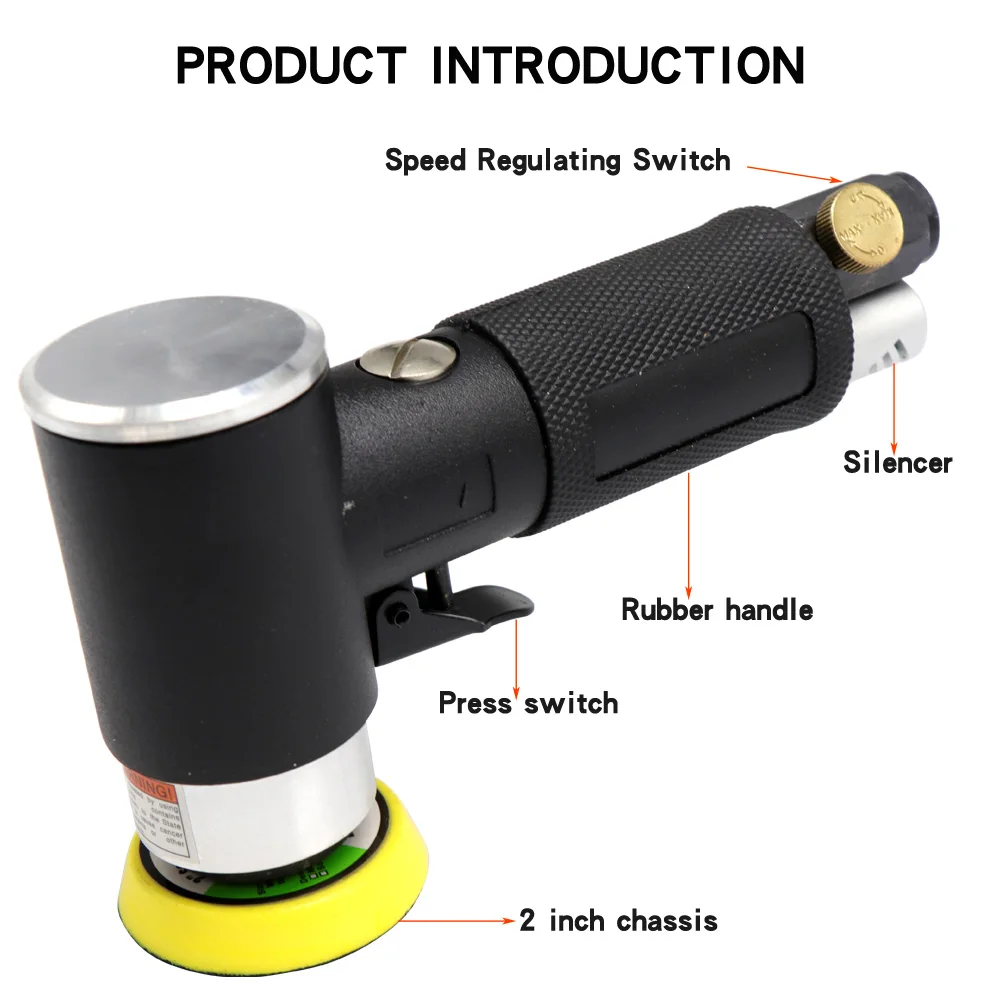 Pneumatic Air Sandpaper Sander Grinding Mach Polishing Machine 942 Sanding Tools for Car Wood Polisher