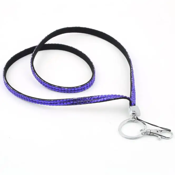 Royal Blue Горячие Украшенные стразами ID Значок телефона и Bling custom шнурки w/Key Holder Кольцо Новые - Цвет: Royal Blue