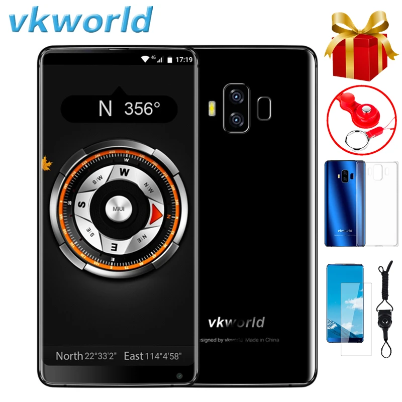 Vkworld s8 4g smartphone 5.99 polegada android 7.0 mtk6750t octa núcleo 4gb ram 64gb rom 16.0mp + 5.0mp câmeras traseiras duplas sensor de toque