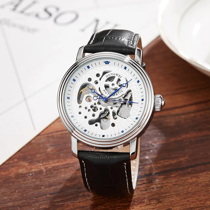 

New Style Table Men Machinery Watch Hollow out Bottom Hot Sales Table Waterproof Fully Automatic Recruit
