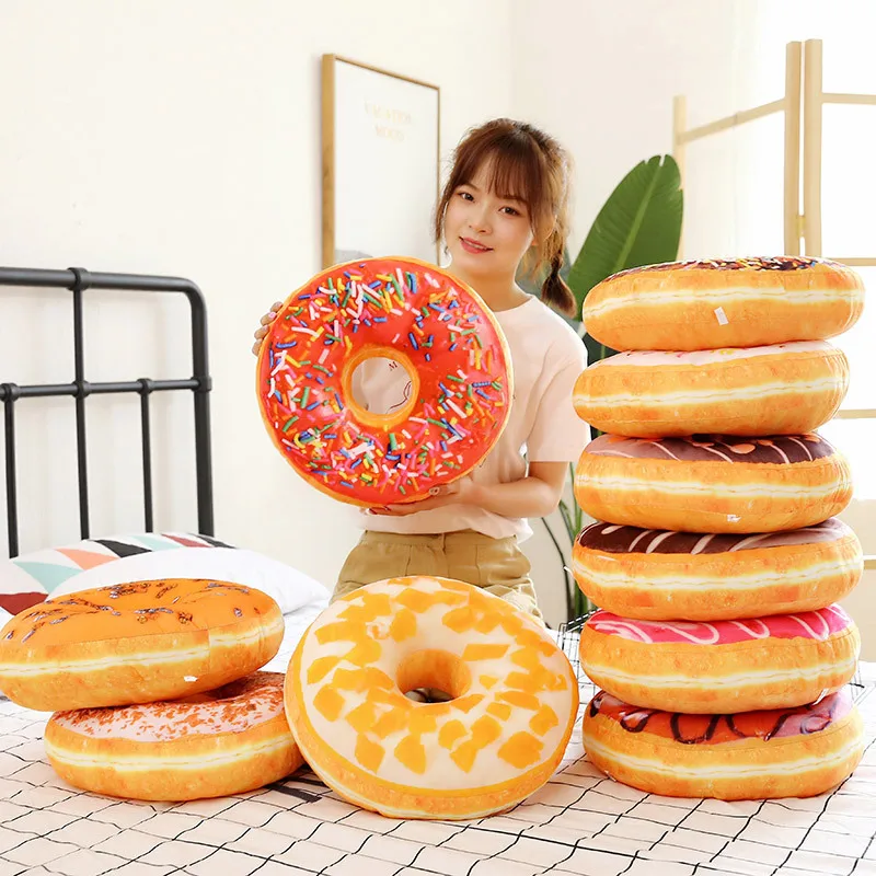 

Creative New Style Model Donuts Plush Toys Pillow 3D Cushion for a Girlfriend Children Birthday Gift Batch