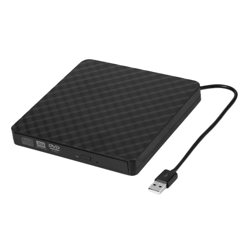 Внешний DVD rom Оптический привод USB 2,0 CD/DVD-rom CD-RW плеер горелка тонкий портативный ридер записывающее устройство для ноутбука
