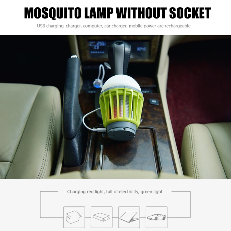 2 in 1 Mosquito Killer LED Lantern with Hook for Camping and Outdoor Activities5