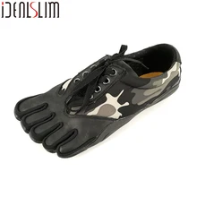 IDEALSLIM/Мужская обувь с 5 пальцами; кожаная обувь с 5 пальцами; Уличная обувь с нескользящей подошвой; походные треккинговые кроссовки; мужская обувь