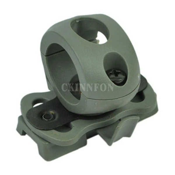 100Pcs/Lot New 21mm Tactical Flashlight Mount Clip For Helmet Rails Single Clamp Adaptor Holder LED | Спорт и развлечения