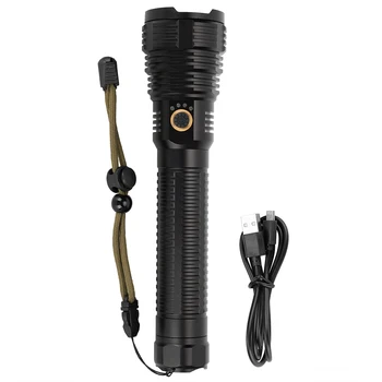 

For XHP 70 Professional Telescopic Zoom Outdoor Flashlight USB Charging with Power Display led flashlight