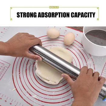 

Hot Rolling Pin Set Adjustable Thickness Stainless Steel Rolling Pins Dough Roller for Baking Dough D6