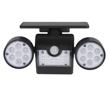 

4PCS Outdoor Solar Light, Motion Sensor Safety Light, Solar Wall Light with Double Head Spotlight, 30 LED Waterproof 360°Adjusta
