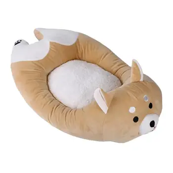 

1 Pc Pet Dog Bed House Footprint Comfortable Pet Nest Thickened Cushion For Winter Cats