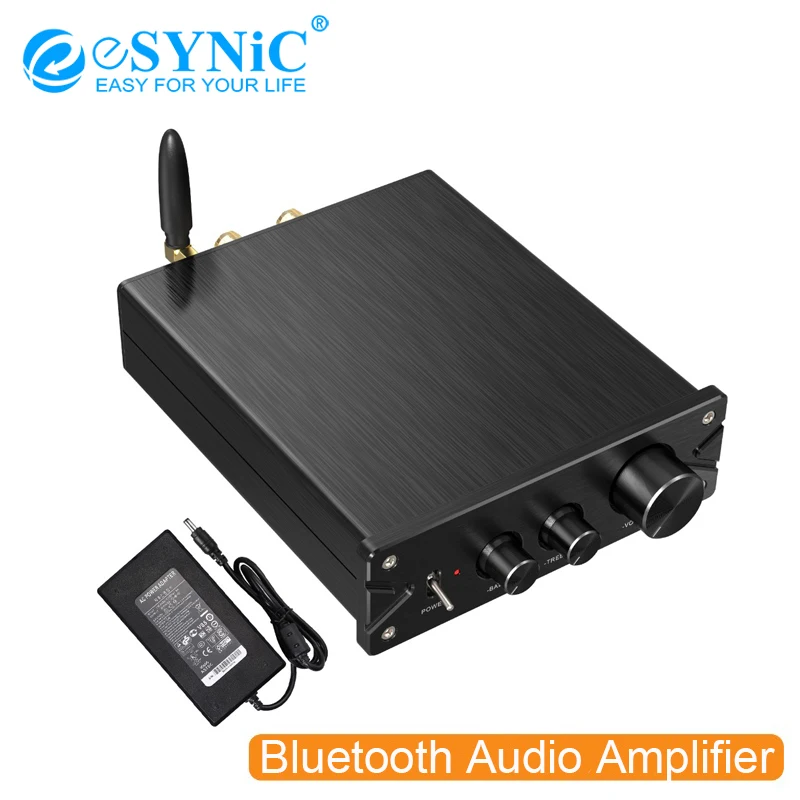ESYNiC стерео аудио усилитель Bluetooth 5 0 цифровой мощности мини Hi Fi Класс D встроенный