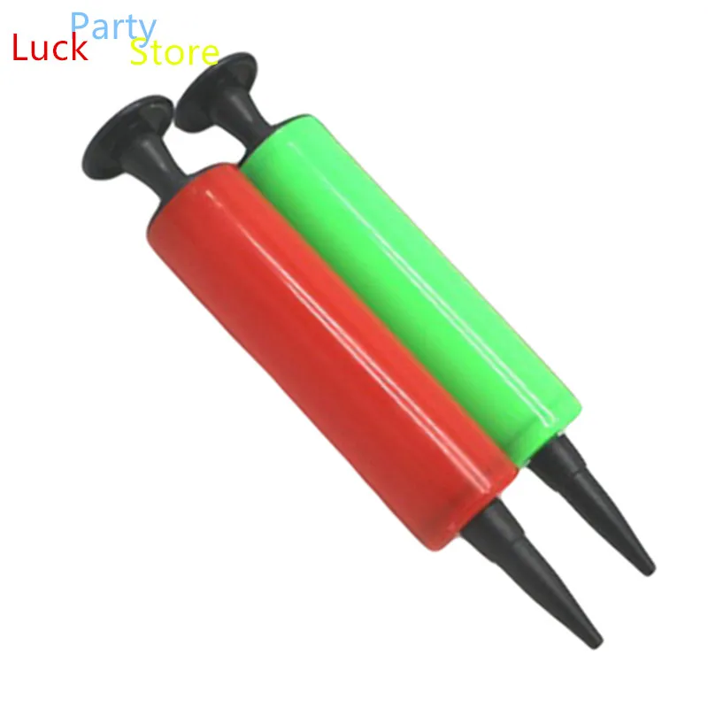 27 Balloon pump Mini Plastic Hand Held Ball Party Balloon Inflator Air Pump Portable Useful Balloon Decoration Tools