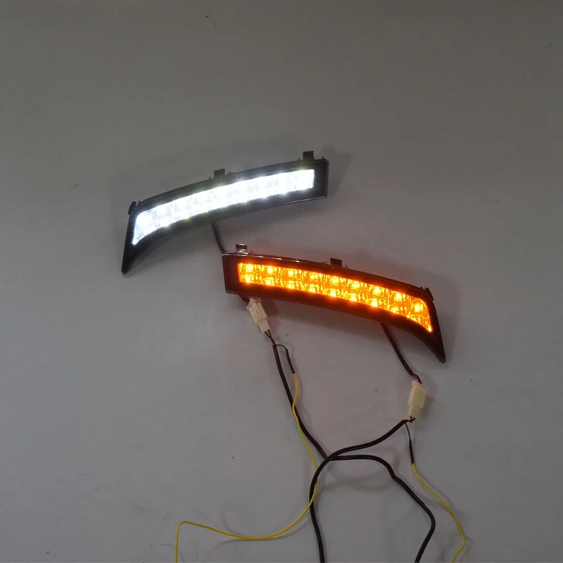 СВЕТОДИОДНЫЙ DRL Дневной светильник противотуманная фара автомобиля 12V для бега светильник s для Subaru Forester 2013