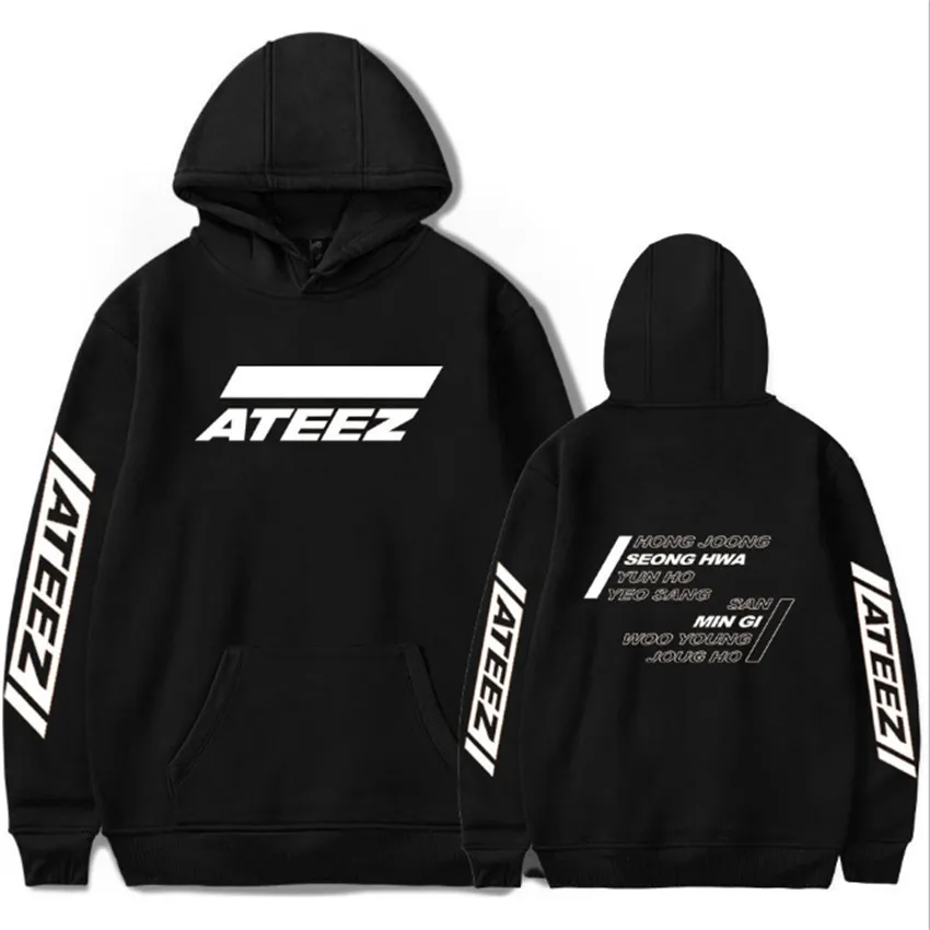 ATEEZ Kpop толстовка с капюшоном и принтом для женщин мужчин толстовки одежда 2019 Harajuku