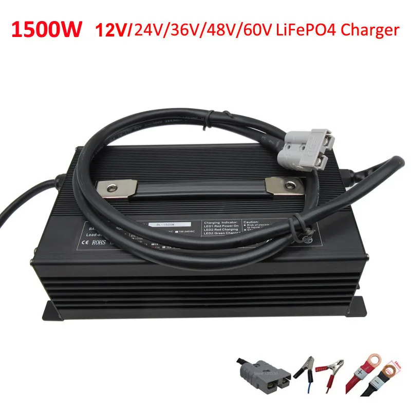 

14.6V 50A 29.2V 40A 43.8V 30A 58.4V 73V 20A LiFePO4 Fast Charger 12V 24V 36V 48V 60V Iron Phosphate LFP Forklift RV Chargers