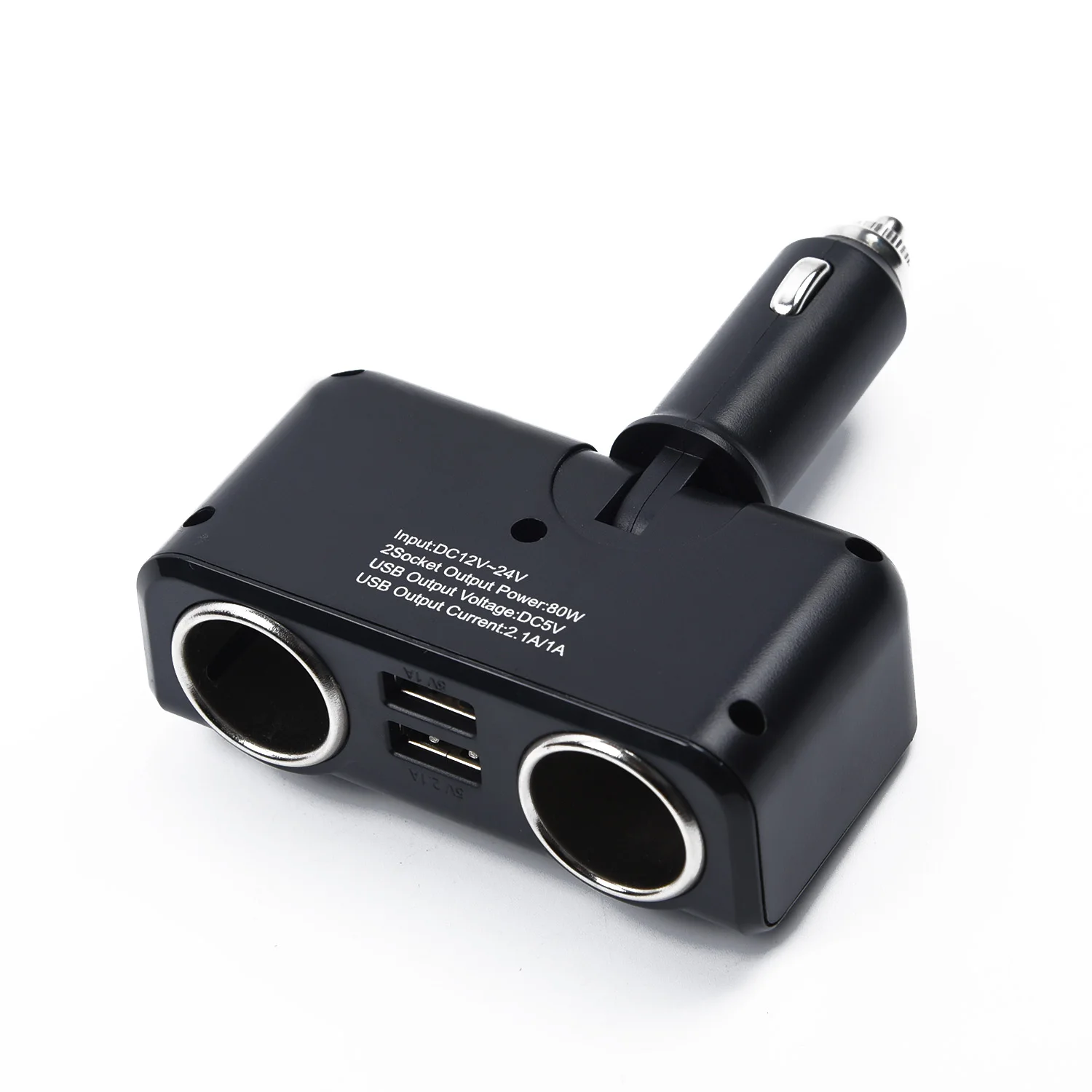DC-12V-Car-Cigarette-Lighter-Adapter-2-Way-Double-Plug-Socket-Charger-Splitter F