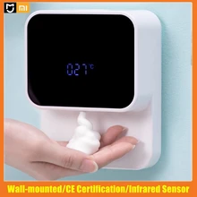 New Xiaomi Wall-mounted LED Screen Automatic Induction Foam Soap Dispenser Household Smart Infrared Sensor Hand Washing Machine