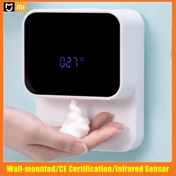 New Xiaomi Wall-mounted LED Screen Automatic Induction Foam Soap Dispenser Household Smart Infrared Sensor Hand Washing Machine
