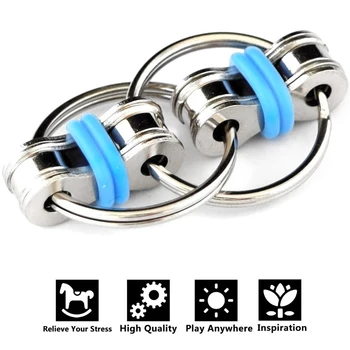 2020 New Style Decompression Chain Fidget Hand Finger Spinner Toy Metal Keychain Fidget Boring Stress Relief Toys for Adults
