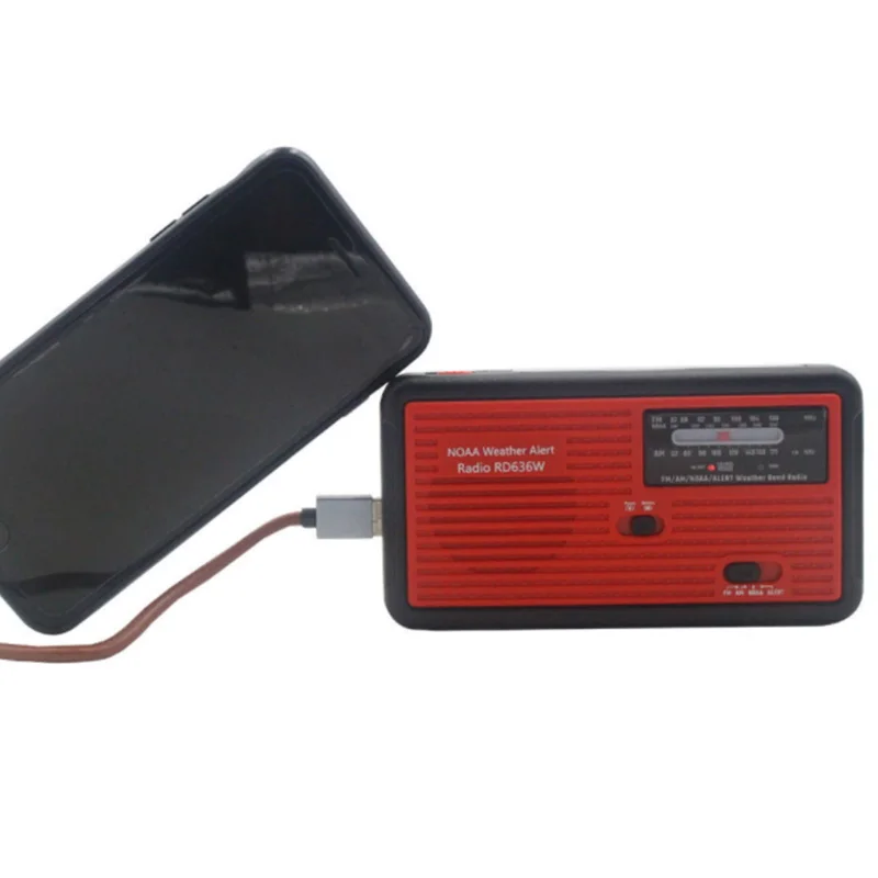 IG-Emergency Flashlight Hand Crank Radio Solar Power Bank Fm Am Noaa Radios with Phone Charger for Outdoor Fishing Camping