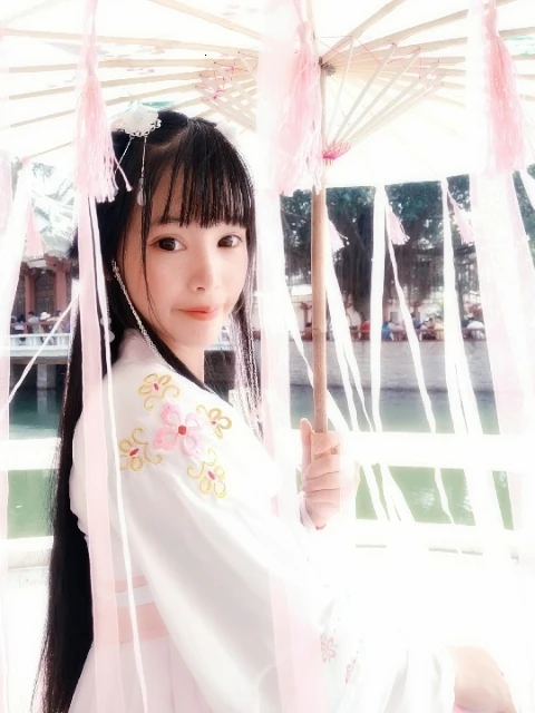 Ribbon pink tassel Hanfu Oiled paper Umbrella rain women фотография Prop непромокаемая лента античные кисточки зонтик вентилятор paraguas зонтик - Цвет: Ribbon pink tassel