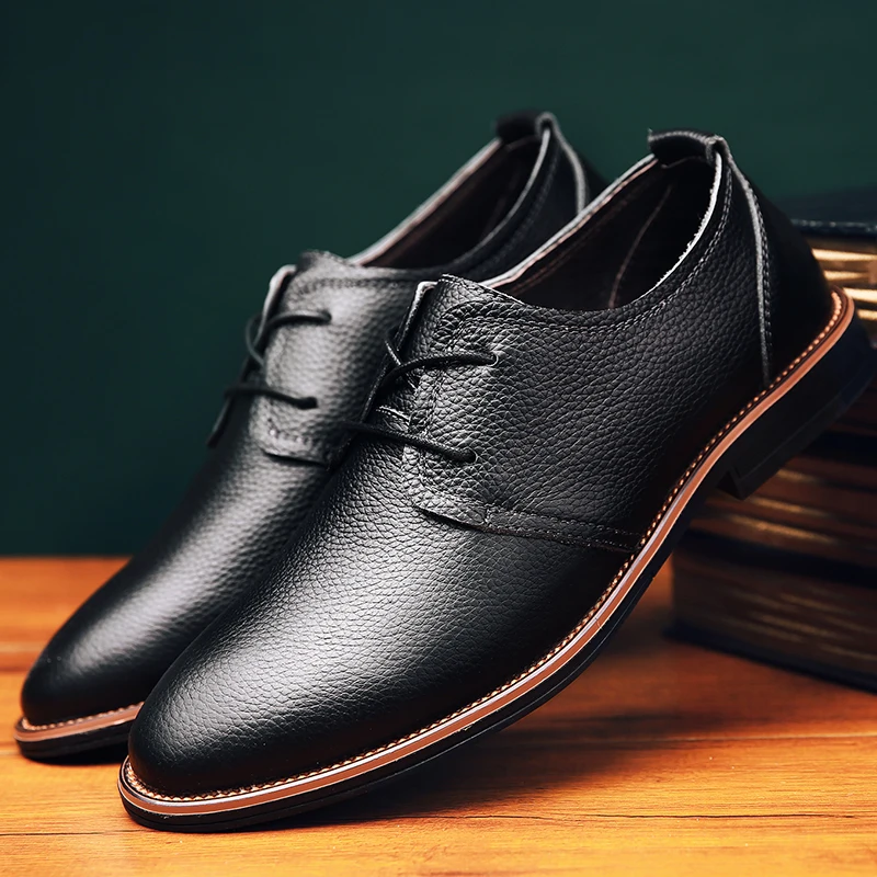 

Men Shoes Luxury Brand Designer Casual Shoes For Men Spring Autumn Fashion Men's Genuine Leather Shoes Man oxfords Shoes a4