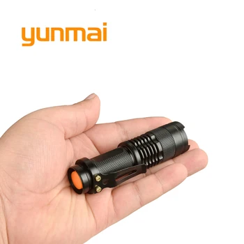 

yunmai NEW Q5+COB 3800lm Led Flashlight Aluminum Waterproof Zoom Portable Mini Torch aa 14500 Battery Lampe Touche Linternas